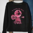In October We Wear Pink Witch Breast Cancer Awareness Sweatshirt Gifts for Old Women