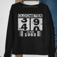 Oldometer 39-40 Born In June 1983 Funny 40Th Birthday Sweatshirt Gifts for Old Women