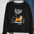 Orange Tabby Cat Anatomy Of A Cat Cute Present Sweatshirt Gifts for Old Women