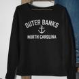 Outer Banks Obx North Carolina Nc White Anchor Blue Vintage Sweatshirt Gifts for Old Women