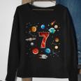 Outer Space 7 Years Old 7Th Birthday Boys Planets Astronaut Sweatshirt Gifts for Old Women