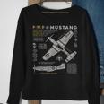P-51 Mustang Wwii Fighter Plane Us Military Aviation Design Sweatshirt Gifts for Old Women