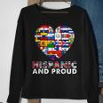 Hispanic And Proud Heart Pride Hispanic Heritage Month Sweatshirt Gifts for Old Women