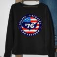 Patriotic 4Th Of July Graphic Art American Flag Fireworks Sweatshirt Gifts for Old Women
