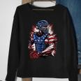 Patriotic Baseball Catcher Vintage American Flag 4Th Of July Sweatshirt Gifts for Old Women