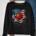 Patriotic Basketball 4Th Of July Men Usa American Flag Boys Sweatshirt Gifts for Old Women
