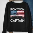 Patriotic Pontoon Captain Us American Flag Funny Boat Owner Sweatshirt Gifts for Old Women