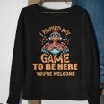 I Paused My Game To Be HereThanksgiving Turkey Sweatshirt Gifts for Old Women