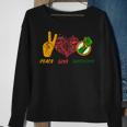 Peace Love Junenth Black History Pride African American Sweatshirt Gifts for Old Women