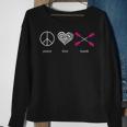 Peace Love Kayak Funny Water Sport Sweatshirt Gifts for Old Women