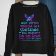 Person Behind Me Suicide Prevention & Depression Awareness Sweatshirt Gifts for Old Women