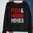 Pizza And Horror Movies Pizza Horror Lover Movies Sweatshirt Gifts for Old Women