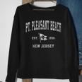 Point Pleasant Beach Nj Vintage Nautical Boat Anchor Flag Sweatshirt Gifts for Old Women