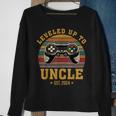 Promoted To Uncle Est 2024 Leveled Up To Daddy & Dad Sweatshirt Gifts for Old Women