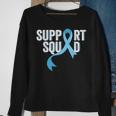 Prostate Cancer Awareness Support Squad Light Blue Ribbon Sweatshirt Gifts for Old Women