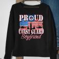 Proud Coast Guard Boyfriend Usa Flag Men Usa Funny Gifts Sweatshirt Gifts for Old Women