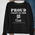 Proud Us Coast Guard Son Us Military Family Gift Funny Military Gifts Sweatshirt Gifts for Old Women