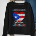Puerto Rican Hispanic Heritage Boricua Puerto Rico Flag Sweatshirt Gifts for Old Women