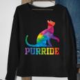 Purride Cat Gay Pride Lgbt Month 2023 Lgbt Love Cat Gift Sweatshirt Gifts for Old Women