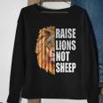 Raise Lions Not Sheep American Flag 4Th Of July Vintage Sweatshirt Gifts for Old Women