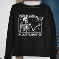 There It Goes My Last Flying Halloween Skeleton Bat Sweatshirt Gifts for Old Women