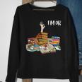 Reading Books Im Ok Books Ok Hand Sign Reading Funny Designs Funny Gifts Sweatshirt Gifts for Old Women