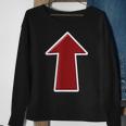 Red Arrow Pointing Up Sweatshirt Gifts for Old Women