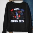 Red White & Blue Cousin Crew Fireworks Usa Flag 4Th Of July Sweatshirt Gifts for Old Women