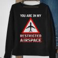 You Are In My Restricted Airspace Airplane Pilot Quote Sweatshirt Gifts for Old Women
