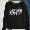 Retro Captain Poppy Pontoon Lake Sailor Fishing Boating Sweatshirt Gifts for Old Women