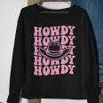 Retro Groovy Howdy Rodeo Country Southern Cowgirl Hat Girls Sweatshirt Gifts for Old Women