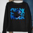 Retro Shark Ocean Biologist Animal Lover Shark Fin Week 2023 Sweatshirt Gifts for Old Women