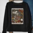 Retro Skeleton Reading Book The Reader Tarot Card Book Lover Reading Funny Designs Funny Gifts Sweatshirt Gifts for Old Women