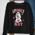 Retro Spooky Rbt Behavior Technician Halloween Rbt Therapist Sweatshirt Gifts for Old Women