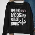 Rods Mods & Dad Bods Hot Rod Mechanic Fabricator Sweatshirt Gifts for Old Women