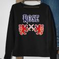 Rose Scottish Clan Kilt Lion Family Name Tartan Gifts For Lion Lovers Funny Gifts Sweatshirt Gifts for Old Women