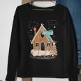 Santa Gingerbread House Christmas Holiday Season Snowflakes Sweatshirt Gifts for Old Women