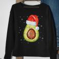 Santa Hat Avocado Merry Christmas Vegan Pajama Sweatshirt Gifts for Old Women