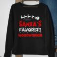 Santas Favorite Woodworker Funny Job Xmas Gifts Sweatshirt Gifts for Old Women