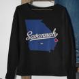 Savannah Georgia Ga Map Sweatshirt Gifts for Old Women