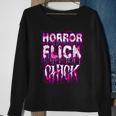 Scary Horror Movie Flick Chick Scary Sweatshirt Gifts for Old Women