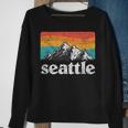 Seattle Washington Retro 70S 80S Mountains Nature Distressed Sweatshirt Gifts for Old Women