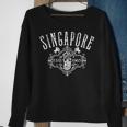 Singapore Merlion Vintage Distressed Style Souvenir Sweatshirt Gifts for Old Women