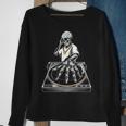 Skeleton Dj Lazy Halloween Costume Skull Disc Jockey Sweatshirt Gifts for Old Women