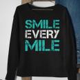 Smile Every Mile Running Runner Sweatshirt Gifts for Old Women
