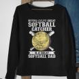 Softball Catcher Dad Pitcher Fastpitch Coach Fathers Day Sweatshirt Gifts for Old Women