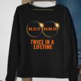 Solar Eclipse 2024 Twice In A Lifetime Solar Eclipse Sweatshirt Gifts for Old Women
