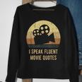 I Speak Fluent Movie Quotes Vintage Movie Lover Sweatshirt Gifts for Old Women