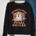 Spooktacular Social Worker Happy Halloween Spooky Matching Sweatshirt Gifts for Old Women
