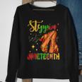 Steppin In To Junenth Heels- Junenth Celebrating 1865 Sweatshirt Gifts for Old Women
